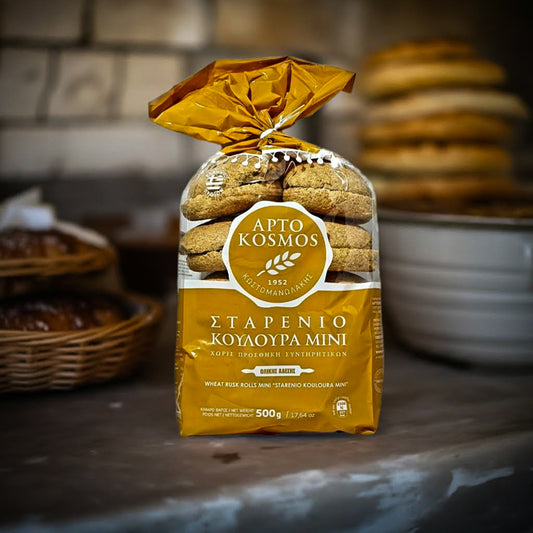 Kretische Zwieback-Mini-Kringel aus Weizen – knusprig, aromatisch und voller Tradition