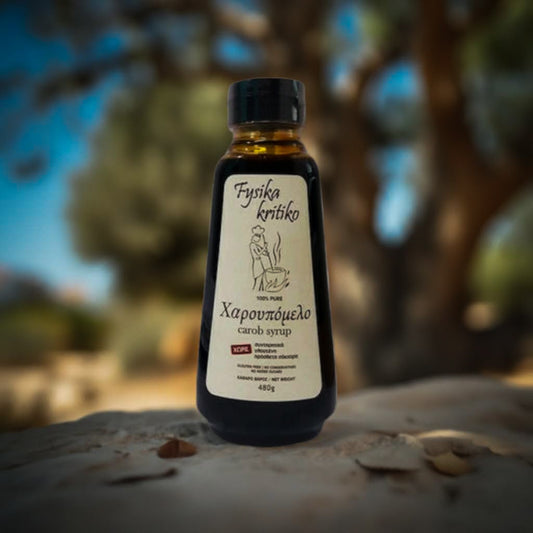 Johannisbrotsirup aus Kreta – 100% natürlich, ohne Zusatzstoffe.