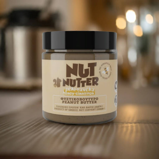 Kretische Erdnussbutter mit Thymianhonig und Zimt – 100% ohne Palmöl, natürlich und voller Tradition