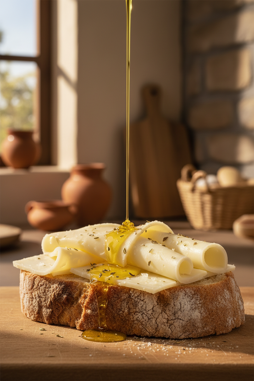 Kefalotiri auf Brot