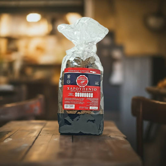 Kretische Zwieback-Häppchen aus Johannisbrotmehl – traditionelle Snacks aus Kreta