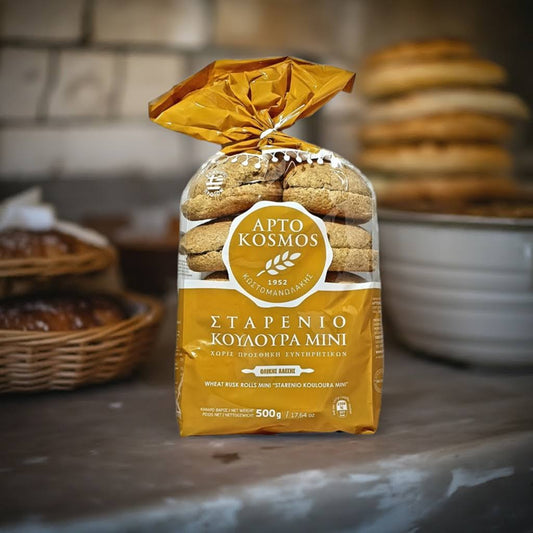Kretische Zwieback-Mini-Kringel aus Weizen – knusprig, aromatisch und voller Tradition